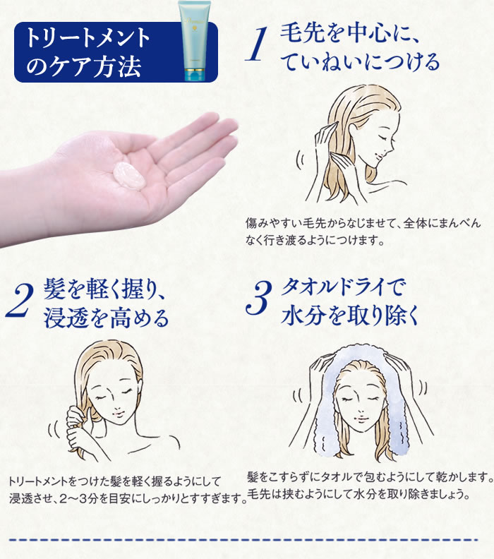 トリートメントのケア方法