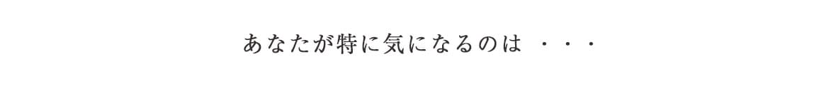 貴女が特に気になるのは