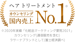 アウトバストリートメント 国内売上No.1 ※2019年実績 「化粧品マーケティング要覧2020」 ラサーナブランドとして（富士経済調べ）