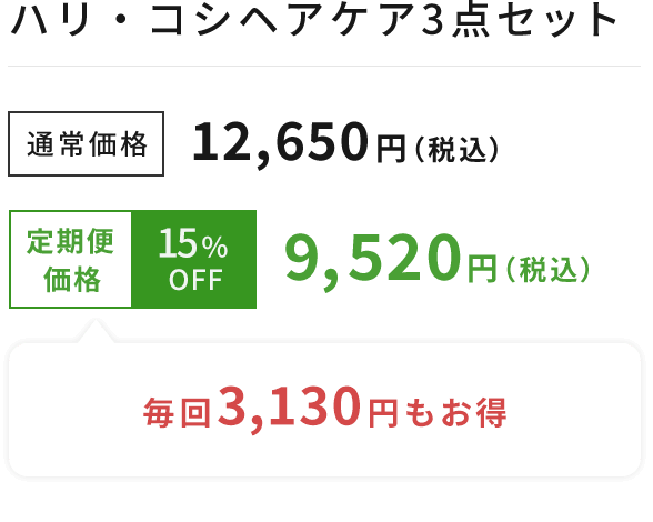 ハリ・コシヘアケア3点セット