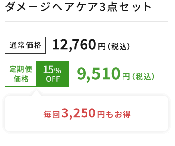 ダメージヘアケア3点セット