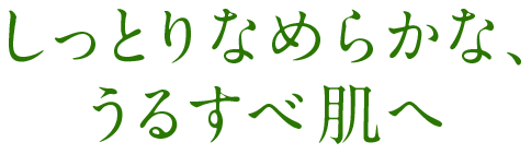 しっとりなめらかな、うるすべ肌へ