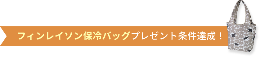 フィンレイソン保冷バッグプレゼント条件達成!
