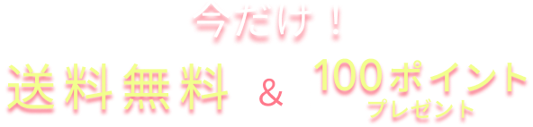 今だけ!送料無料&100ポイントプレゼント!