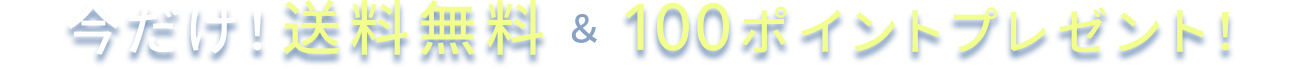 今だけ！送料無料＆100ポイントプレゼント！