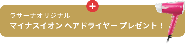 ラサーナオリジナル マイナスイオン ヘアドライヤー プレゼント!