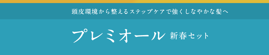 頭⽪環境から整えるステップケアで強くしなやかな髪へ  プレミオール新春セット