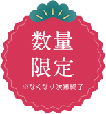 数量限定  ※なくなり次第終了