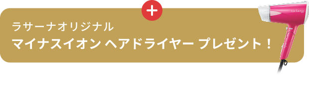 ラサーナオリジナル マイナスイオン ヘアドライヤー プレゼント!