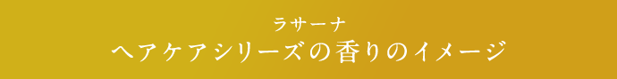 ラサーナ  ヘアケアシリーズの⾹りのイメージ