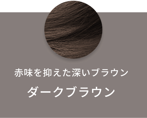 赤味を抑えた深いブラウン ダークブラウン
