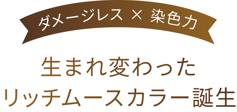 タメージレス✕染色力  生まれ変わったリッチムースカラー誕生