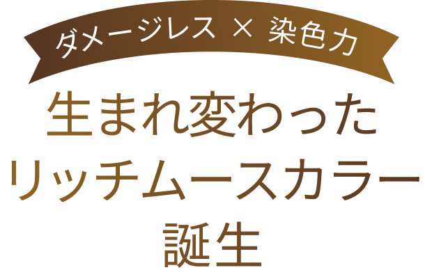 タメージレス✕染色力 生まれ変わったリッチムースカラー誕生