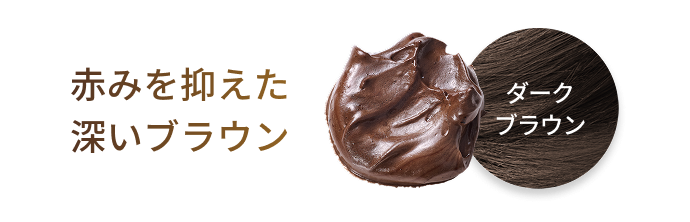 赤みを抑えた深いブラウン  ダークブラウン