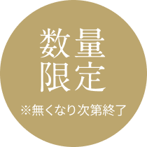 数量限定  ※無くなり次第終了