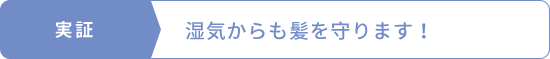 実証  湿気からも髪を守ります！