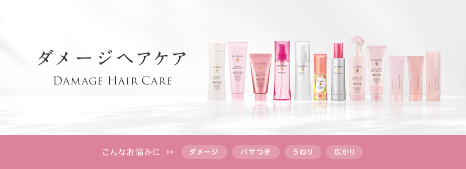 ダメージヘアケア DAMAGE HAIR CARE こんなお悩みに ダメージ パサつき うねり 広がり