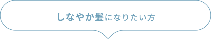 しなやか髪になりたい方
