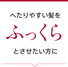 へたりやすい髪をふっくらにさせたい方に