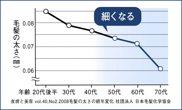 毛髪の太さ