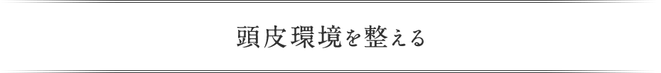 頭皮環境を整える