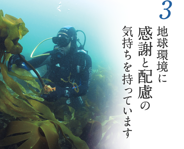 3 地球環境に感謝と配慮の気持ちを持っています