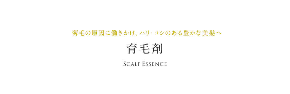 薄毛の原因に働きかけ、ハリ・コシのある豊かな美髪へ 育毛剤 SCALP ESSENCE