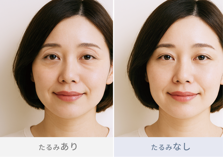 たるみあり たるみなし
