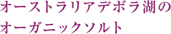 オーストラリアデボラ湖のオーガニックソルト