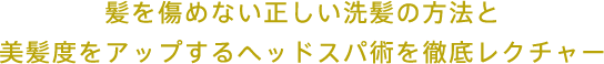 髪を傷めない正しい洗髪の方法と美髪度をアップするヘッドスパ術を徹底レクチャー