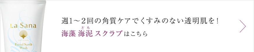 週1～2回の角質ケアでくすみのない透明肌を！海藻 海泥 スクラブはこちら