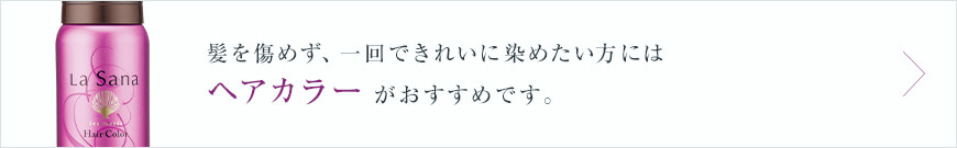 髪を傷めず、一回できれいに染めたい方にはヘア カラーがおすすめです。