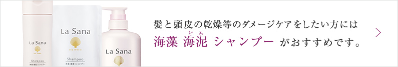 髪と頭皮のダメージケアをしたい方には海藻 海泥（どろ） シャンプー がおすすめです。