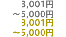 3,001円～5,000円