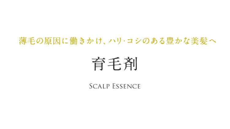 薄毛の原因に働きかけ、ハリ・コシのある豊かな美髪へ 育毛剤 SCALP ESSENCE