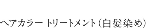 ヘアカラー トリートメント（白髪染め）