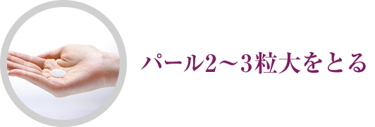 パール2～3粒大をとる