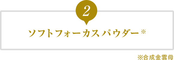 2.ソフトフォーカスパウダー