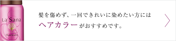 気になった時に簡単に染めたい方にはヘアカラーがおすすめです。