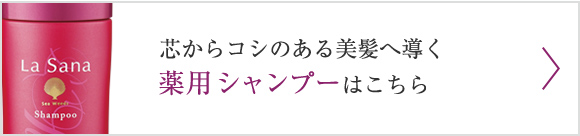 芯からコシのある美髪へ導く 薬用 シャンプーはこちら