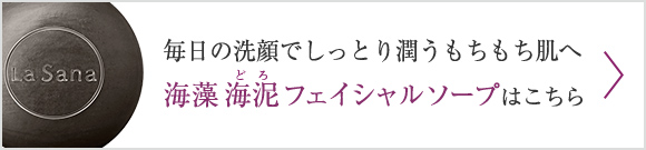 毎日の洗顔でしっとり潤うもちもち肌へ 海藻 海泥 フェイシャルソープはこちら