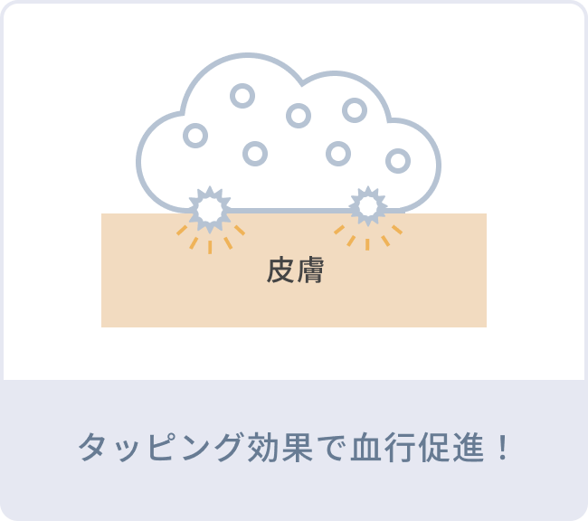 タッピング効果で血行促進！