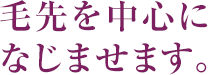 毛先を中心になじませます。